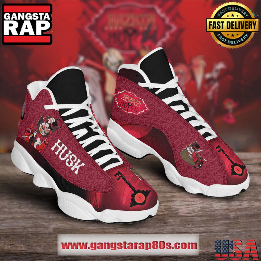 Hazbin Hotel Husk Air Jordan 13 Sneakers Shoes Hazbin Hotel Husk Air Jordan 13 Sneakers Shoes