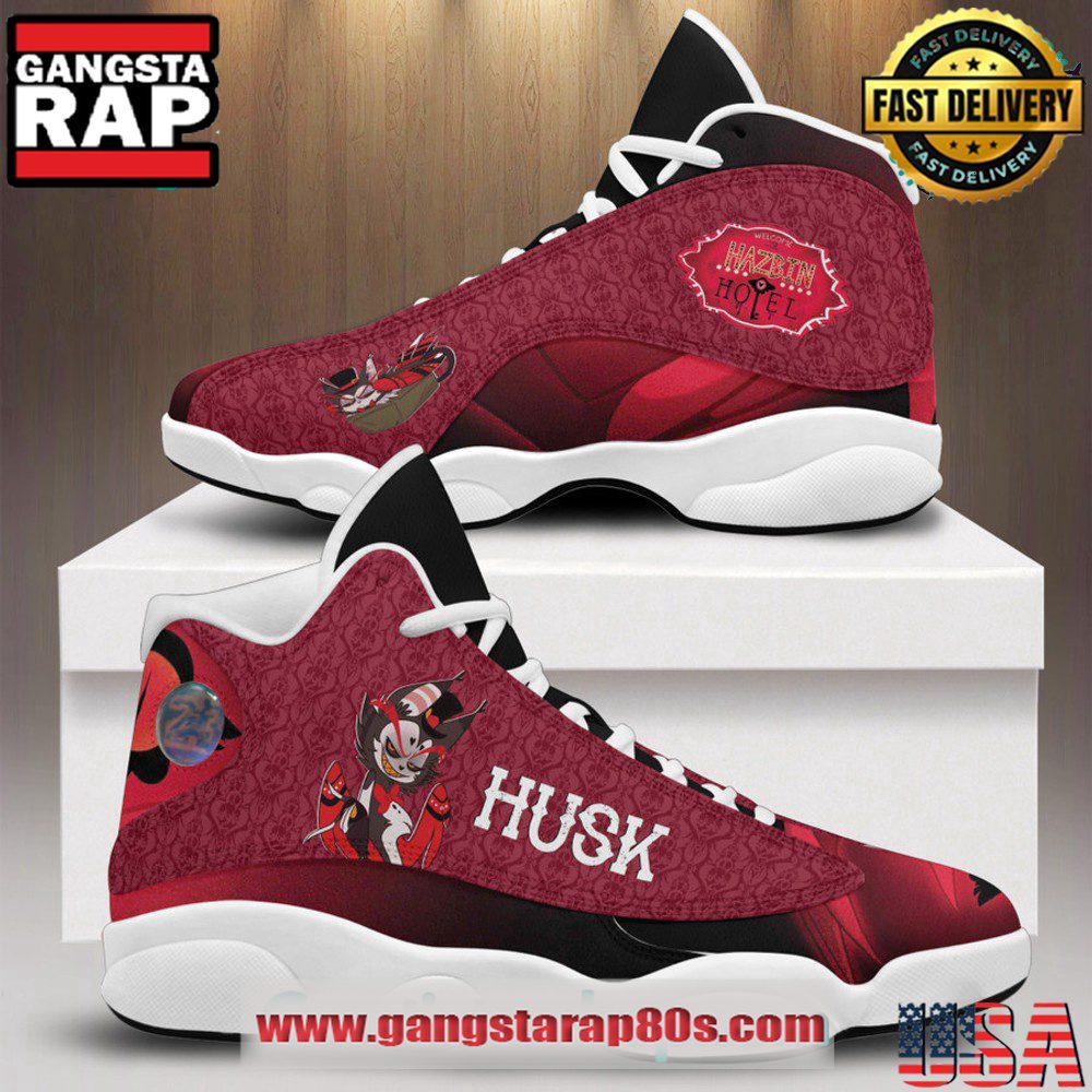 Hazbin Hotel Husk Air Jordan 13 Sneakers Shoes Hazbin Hotel Husk Air Jordan 13 Sneakers Shoes