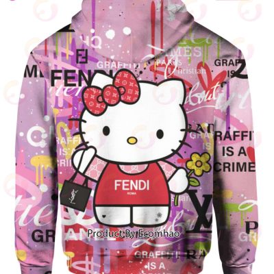 Hello Kitty Gucci Fendi Louis Vuitton Hoodie