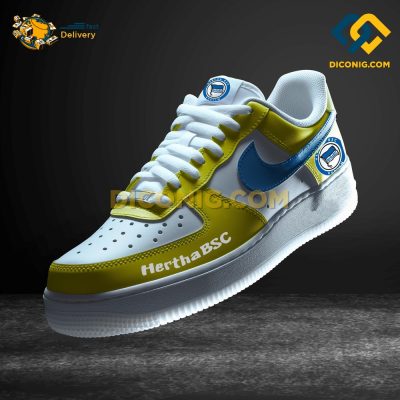 Hertha BSC Custom Shoes Yellow Bundesliga Air Force 1 DICONIG FASHION