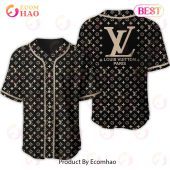 Louis Vuitton Black Mix Gold Logo Luxury Brand Jersey Limited Edition