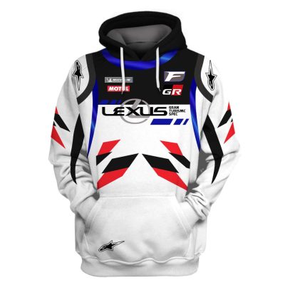Hoodie Lexus F1 Sweater Lexus, Gr F, Motul, Alpinestars, Michelin, Gran Turismo Spec Racing Uniform