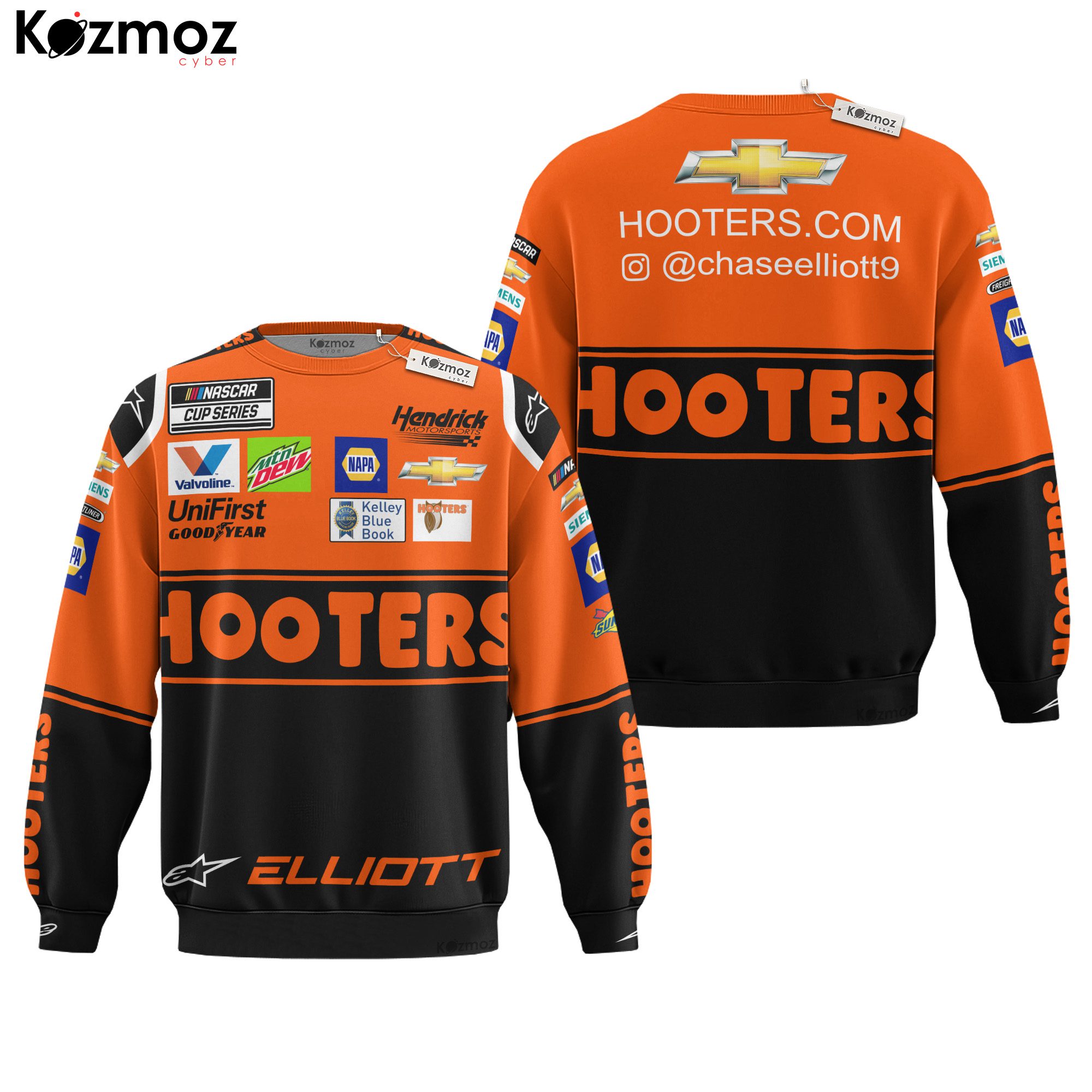 Chase Elliott Hooters Racing Uniform Hoodie & Jogger Set Chase Elliott Hooters Racing Uniform Hoodie & Jogger Set