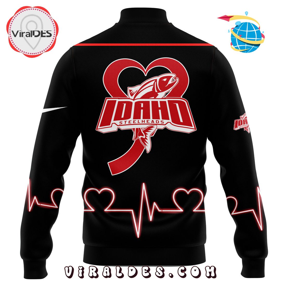 Idaho Steelheads Jayden DeLuca Foundation Baseball Jacket Idaho Steelheads Jayden DeLuca Foundation Baseball Jacket