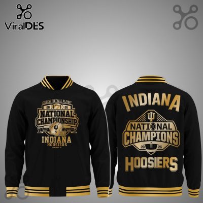 Indiana Hoosiers 2026 National Champions Black Baseball Jacket