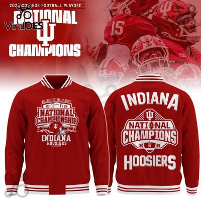 Indiana Hoosiers 2026 National Champions Red Baseball Jacket
