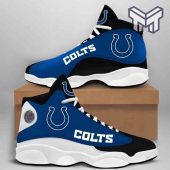 Indianapolis Colts Air Jordan 13nfl Big Logo Fans Sport White Black J13 Shoes.jpg - demo10