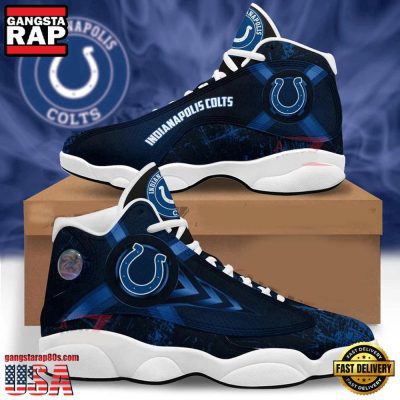 NFL Indianapolis Colts New Design Air Jordan 13 Running Sneakers Shoes For Fans
