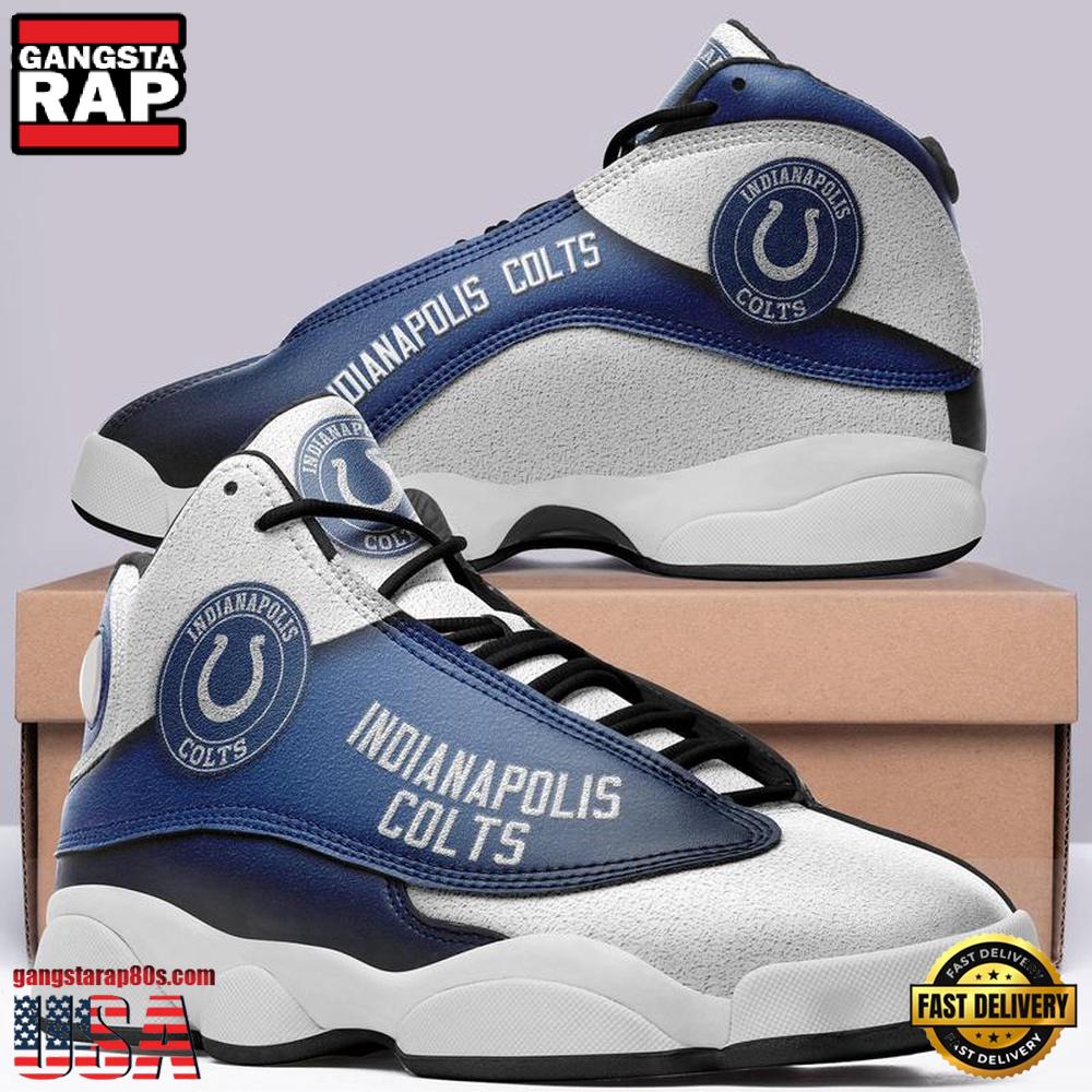 NFL Indianapolis Colts Ver 2 Air Jordan 13 Sneaker NFL Indianapolis Colts Ver 2 Air Jordan 13 Sneaker
