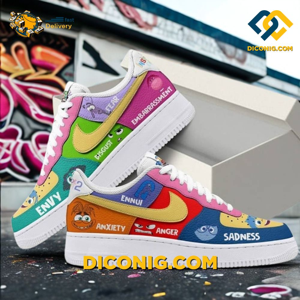 Inside Out Cartoon Disney Air Force 1 Custom Shoes Limited Edition DICONIG FASHION Inside Out Cartoon Disney Air Force 1 Custom Shoes Limited Edition DICONIG FASHION