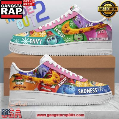 Inside Out Disney Pixar Limited Edition Air Force 1 Running Sneakers Shoes