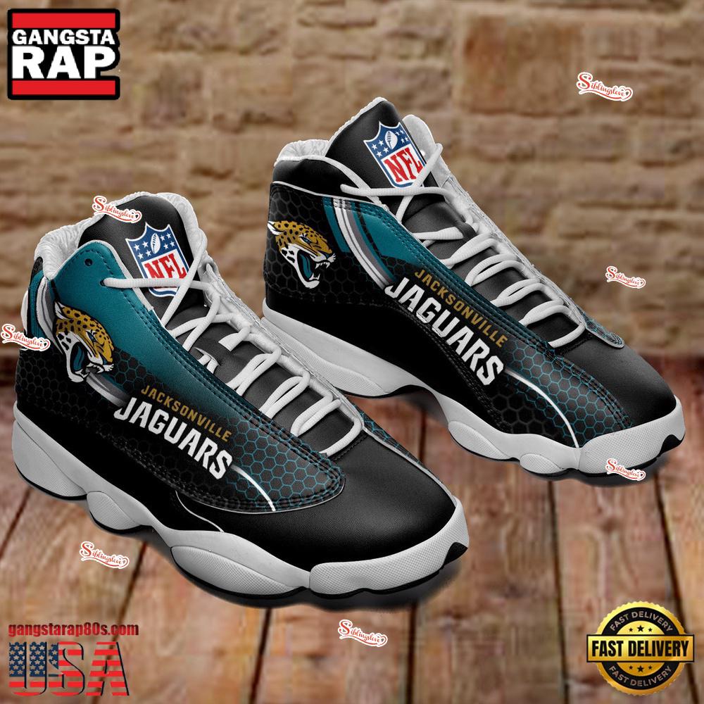 NFL Jacksonville Jaguars New Design Air Jordan 13 Running Sneakers Shoes For Fans NFL Jacksonville Jaguars New Design Air Jordan 13 Running Sneakers Shoes For Fans