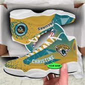 Jacksonville Jaguars NFL Custom Name Retro Jordan 13 Shoes
