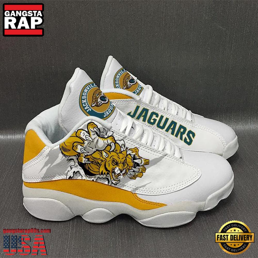 NFL Jacksonville Jaguars Ver 1 Air Jordan 13 Sneaker NFL Jacksonville Jaguars Ver 1 Air Jordan 13 Sneaker