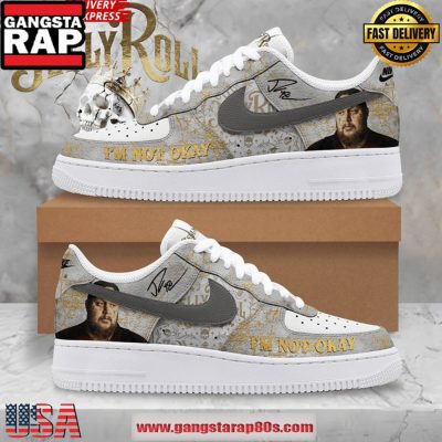Jelly Roll I?m Not Okay Limited Edition Air Force 1 Running Sneakers Shoes