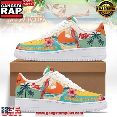 Jimmy Buffett ?Changes In Latitude Bring Changes In Attitude? Limited Air Force 1 Sneakers Shoes