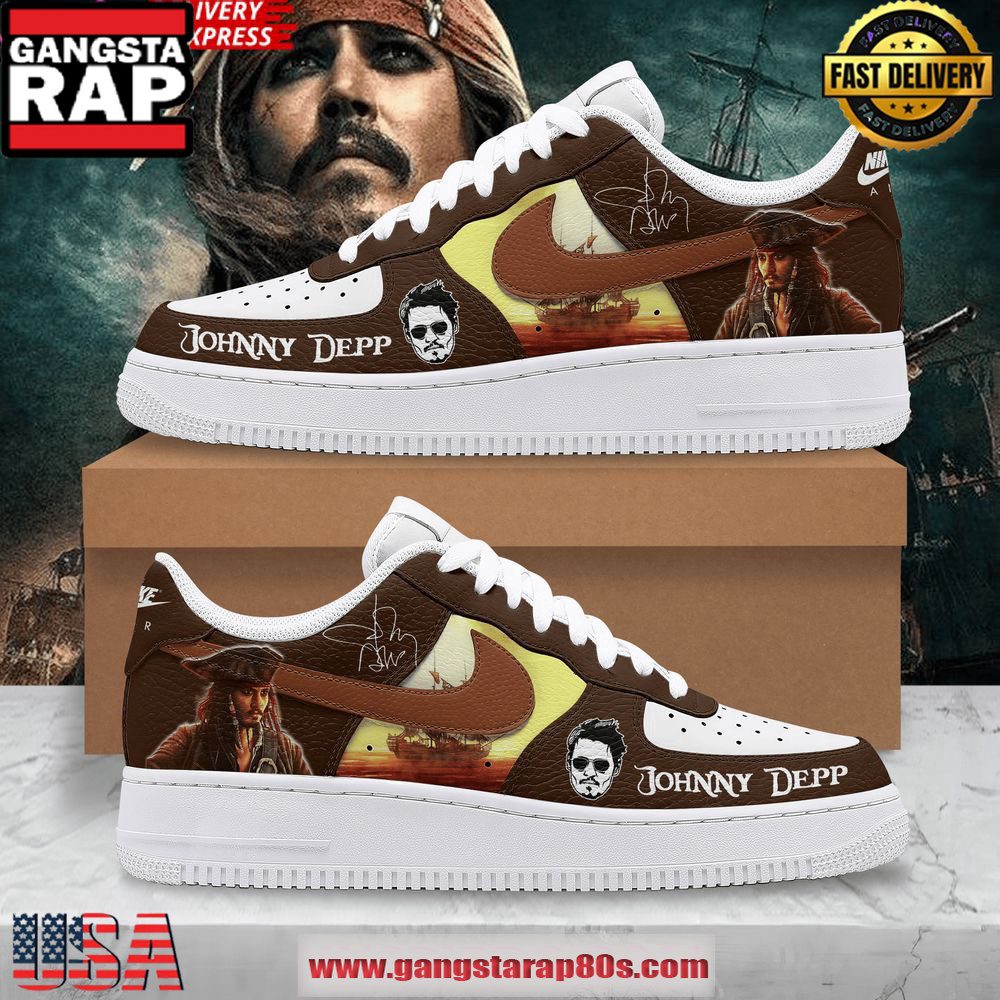 Johnny Depp Limited Edition Air Force 1 Shoes Running Sneakers Johnny Depp Limited Edition Air Force 1 Shoes Running Sneakers