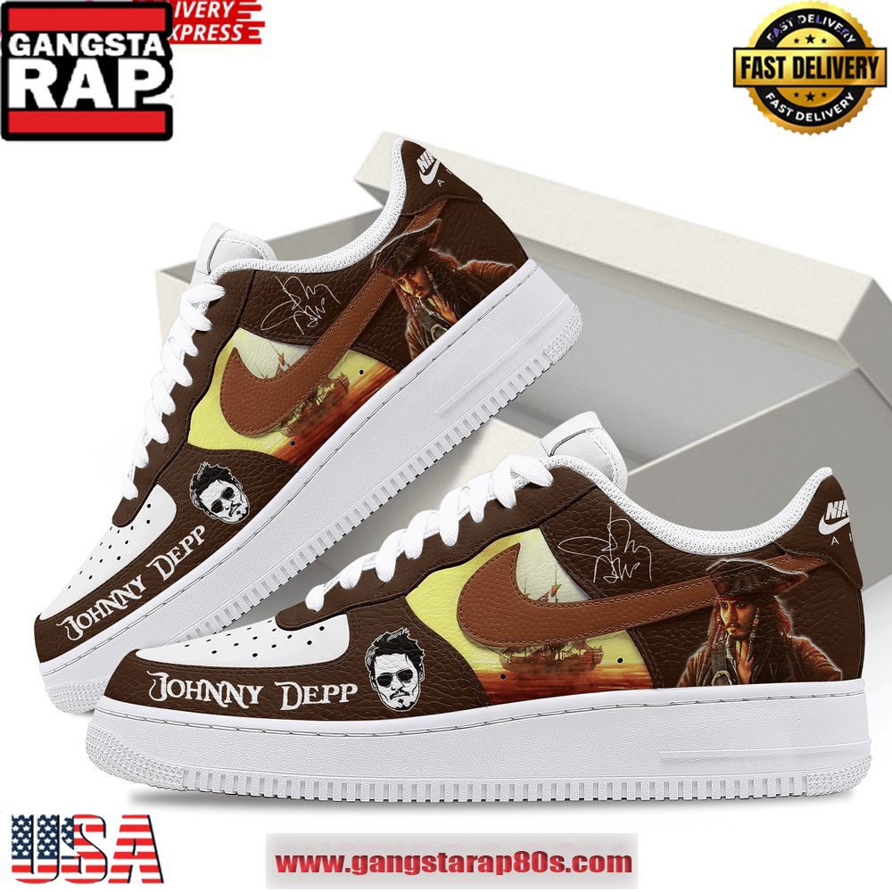 Johnny Depp Limited Edition Air Force 1 Shoes Running Sneakers Johnny Depp Limited Edition Air Force 1 Shoes Running Sneakers