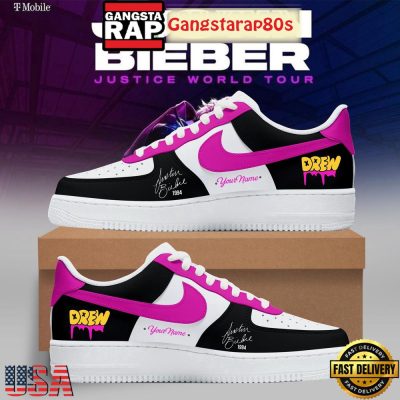 Justin Bieber 2026 Justice World Tour Custom Air Force 1 Running Sneakers Shoes