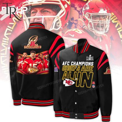 Kansas City Chiefs 2023 AFC Champions Black Baseball Jacket