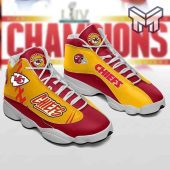 Kansas City Chiefs Air Jordan 13nfl Big Logo Bling Bling Football Team Sneaker White Black J13 Shoes.jpg - demo10