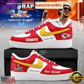 Kansas City Chiefs NFL Bad Bunny Super Bowl LX 2026 Custom Air Force 1 Sneakers Shoes