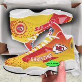 Kansas City Chiefs NFL Custom Name Retro Jordan 13 Shoes