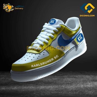 Karlsruher SC Custom Shoes Yellow Bundesliga Air Force 1 DICONIG FASHION