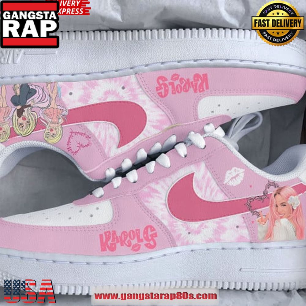 Karol G Barbie Pink Limited Edition Air Force 1 Shoes Running Sneakers Karol G Barbie Pink Limited Edition Air Force 1 Shoes Running Sneakers