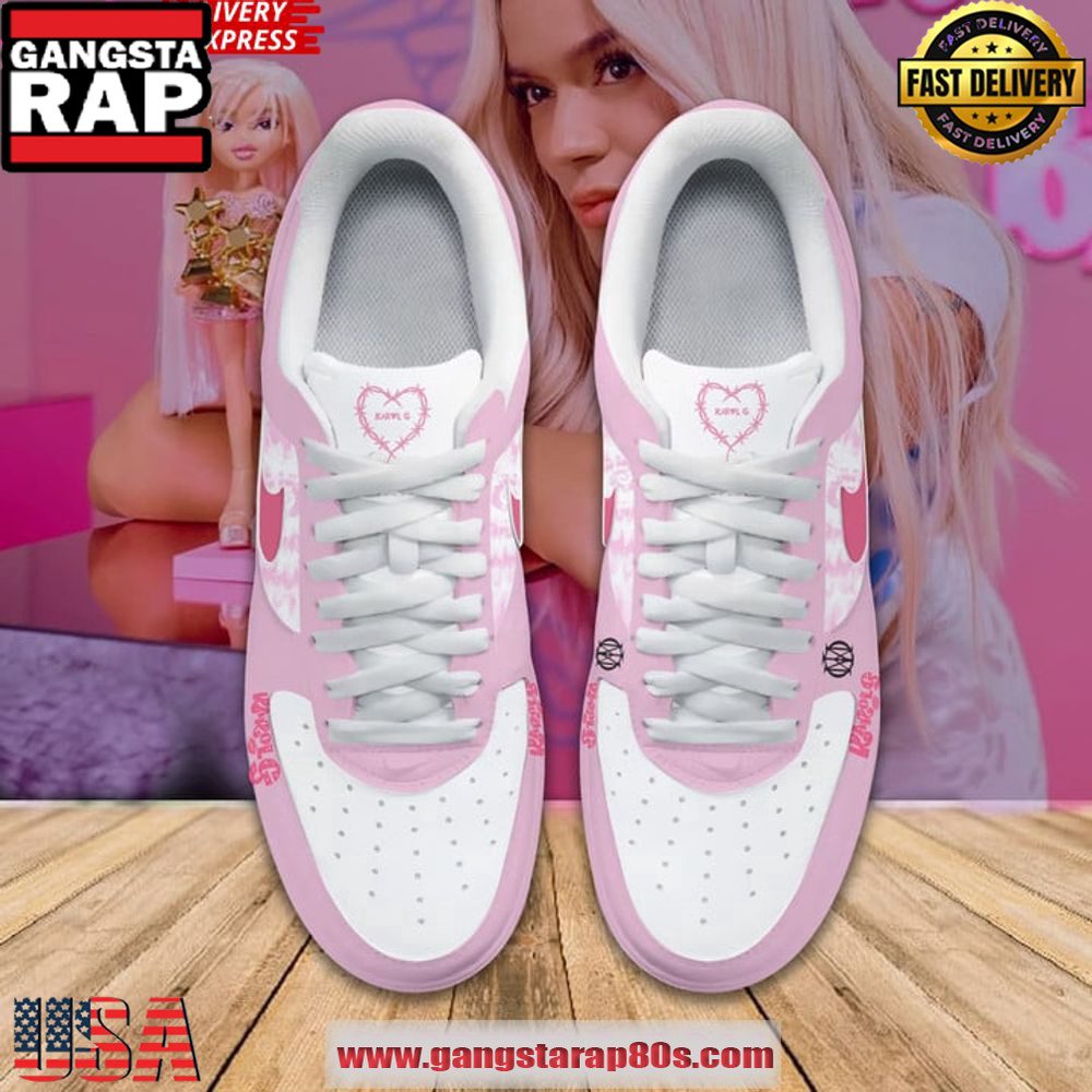 Karol G Barbie Pink Limited Edition Air Force 1 Shoes Running Sneakers Karol G Barbie Pink Limited Edition Air Force 1 Shoes Running Sneakers