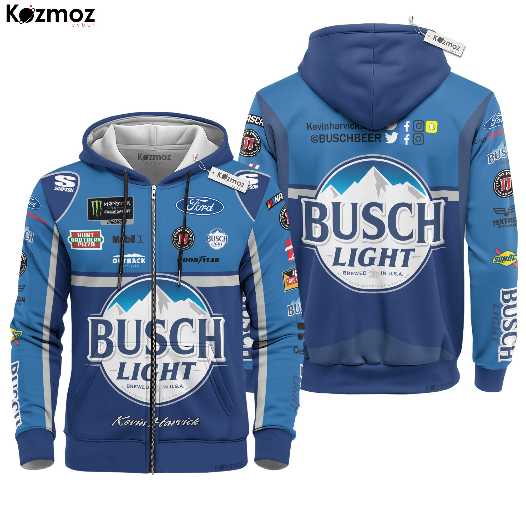 Kevin Harvick Busch Beer Racing Costume 2017 Collection - NASCAR Racing Team Kevin Harvick Busch Beer Racing Costume 2017 Collection - NASCAR Racing Team