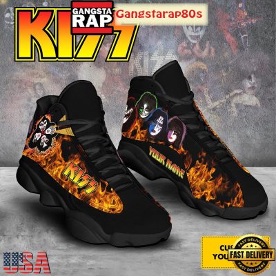 Kiss I Was Made For Lovin' You Fan Custom Name Air Jordan 13 Shoes Running Sneakers