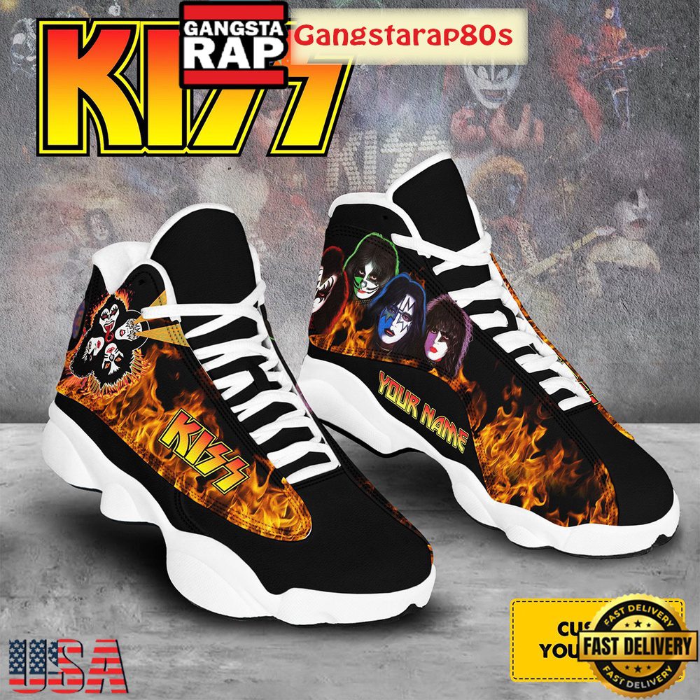 Kiss I Was Made For Lovin' You Fan Custom Name Air Jordan 13 Shoes Running Sneakers Kiss I Was Made For Lovin' You Fan Custom Name Air Jordan 13 Shoes Running Sneakers