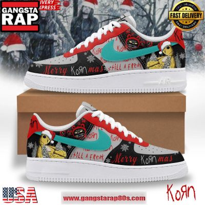 Korn Band Merry Christmas Limited Edition Air Force 1 Running Sneakers Shoes