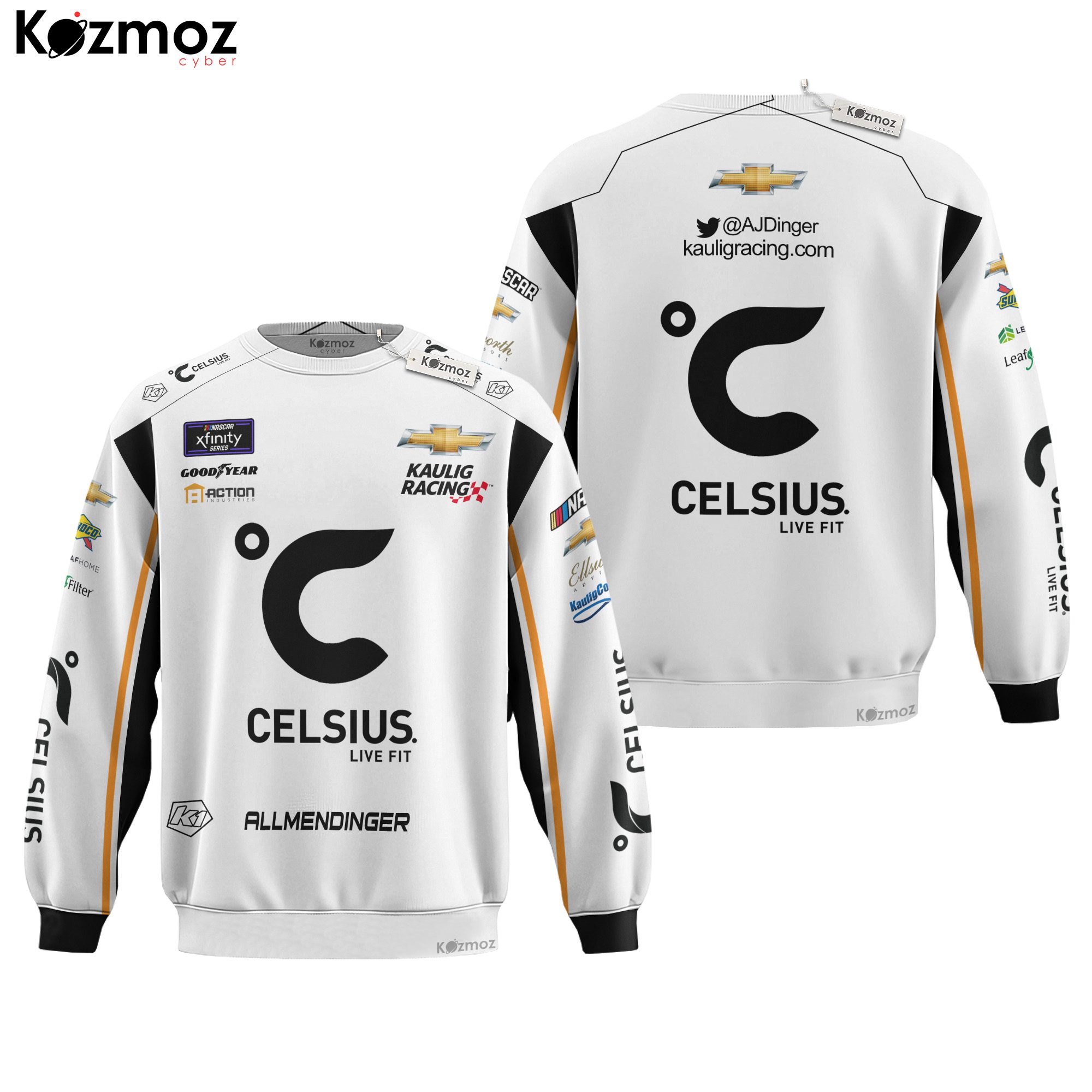 Allmendinger Celsius Racing Costume 2024 Collection - NASCAR Racing Team Allmendinger Celsius Racing Costume 2024 Collection - NASCAR Racing Team