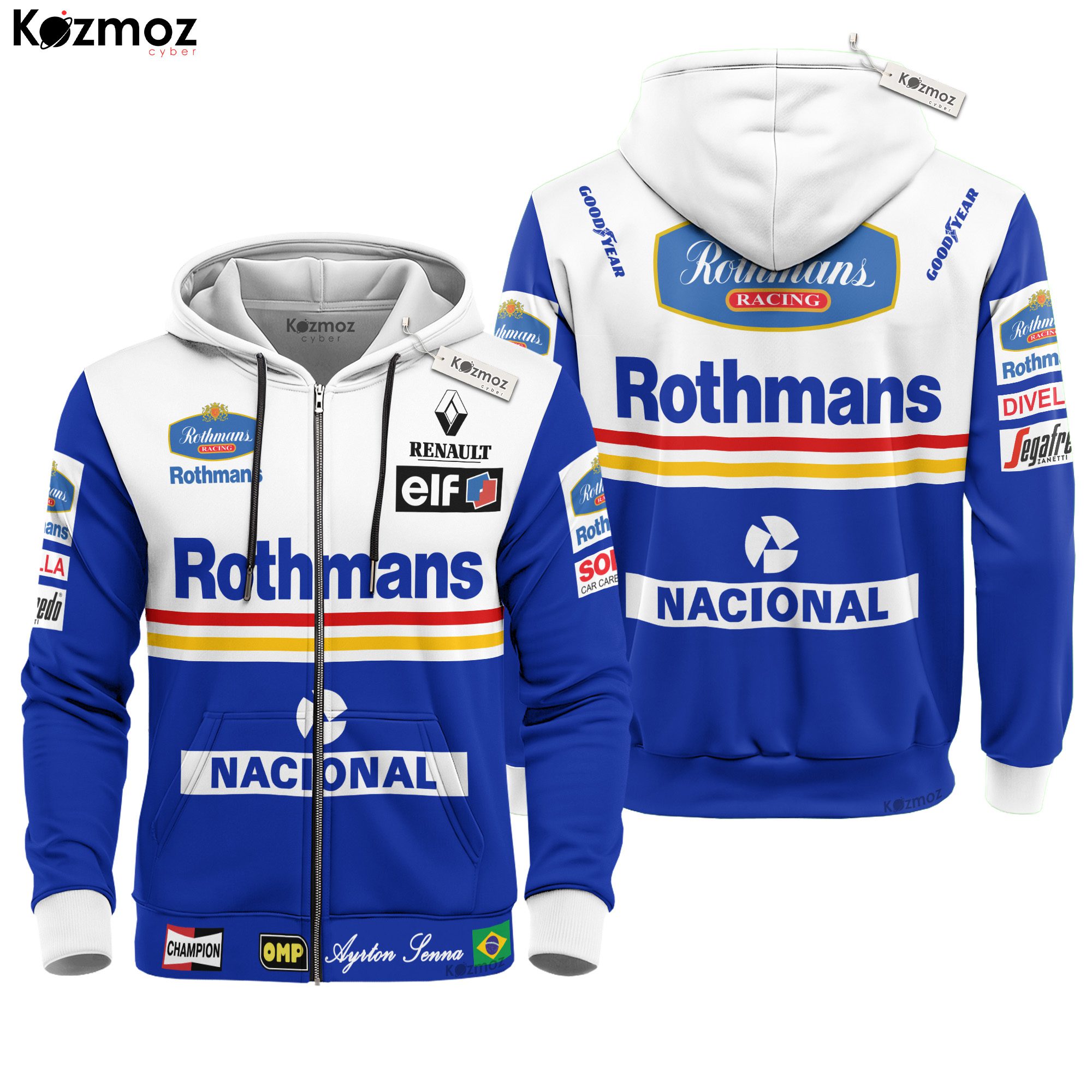 Ayrton Senna Racing Costume Rothmans 1994 Collection ? Williams Renault F1 Racing Team Ayrton Senna Racing Costume Rothmans 1994 Collection ? Williams Renault F1 Racing Team