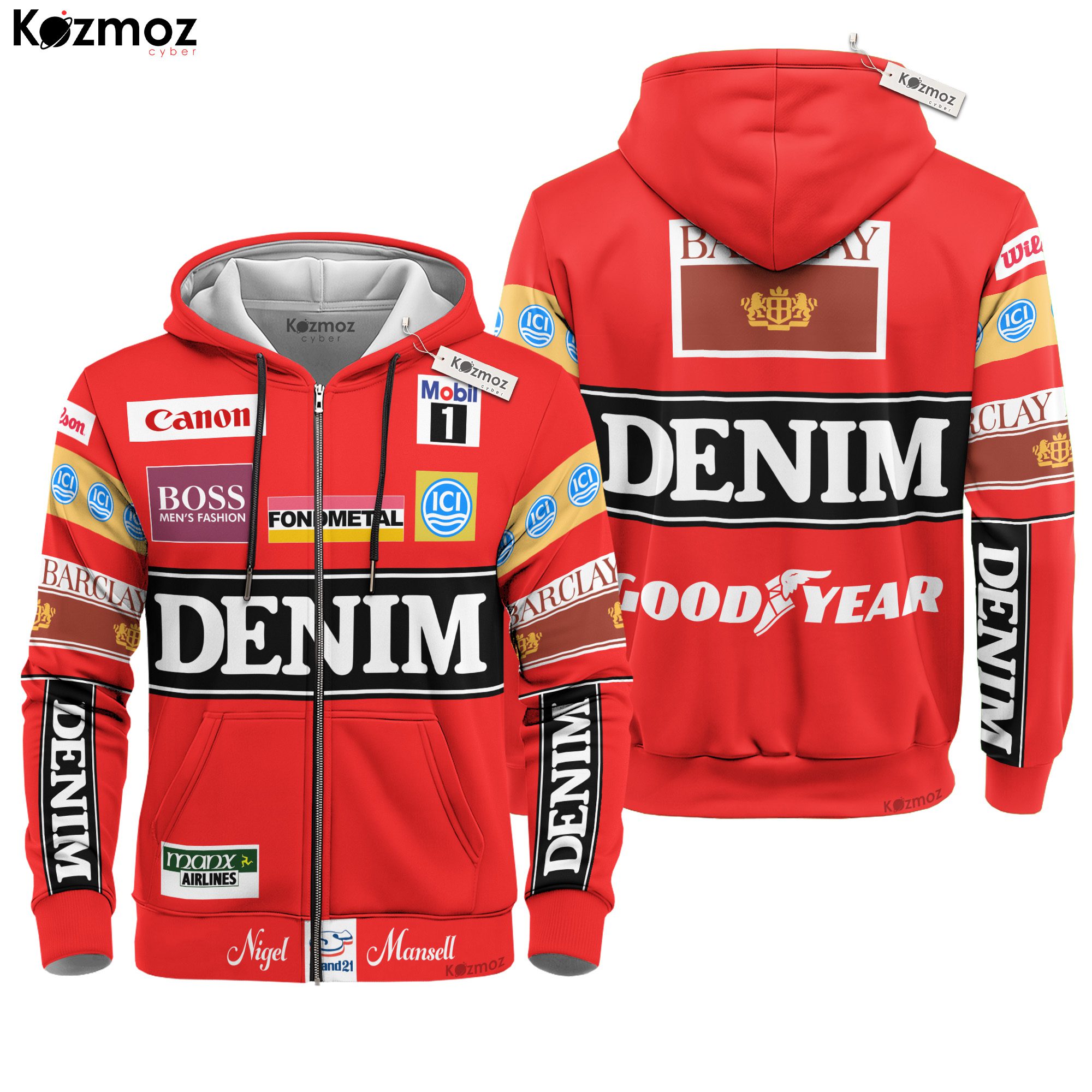 Nigel Mansell Racing Costume 1988 Canon Williams Stand 21 Collection ? Williams F1 Racing Team Nigel Mansell Racing Costume 1988 Canon Williams Stand 21 Collection ? Williams F1 Racing Team