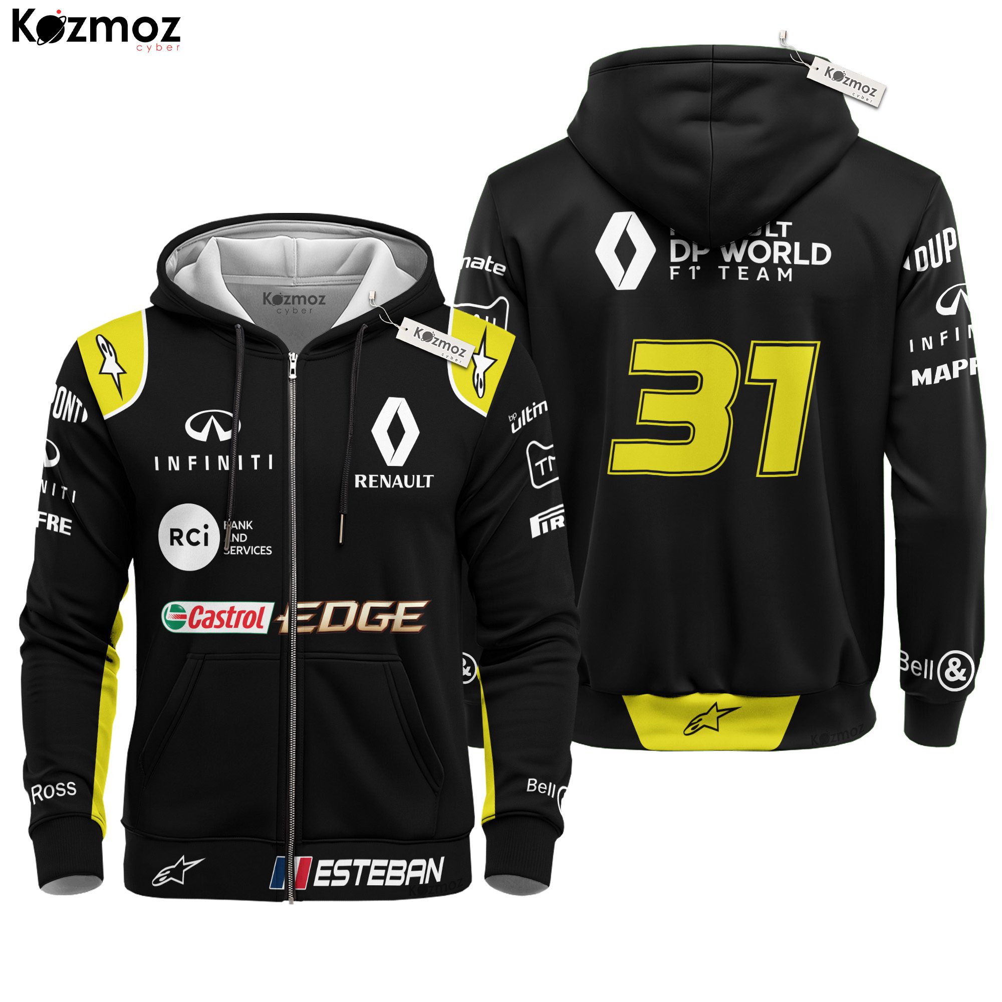 Esteban Ocon Racing Costume 2020 Renault F1 Race Suit Replica ? Renault F1 Racing Team Esteban Ocon Racing Costume 2020 Renault F1 Race Suit Replica ? Renault F1 Racing Team