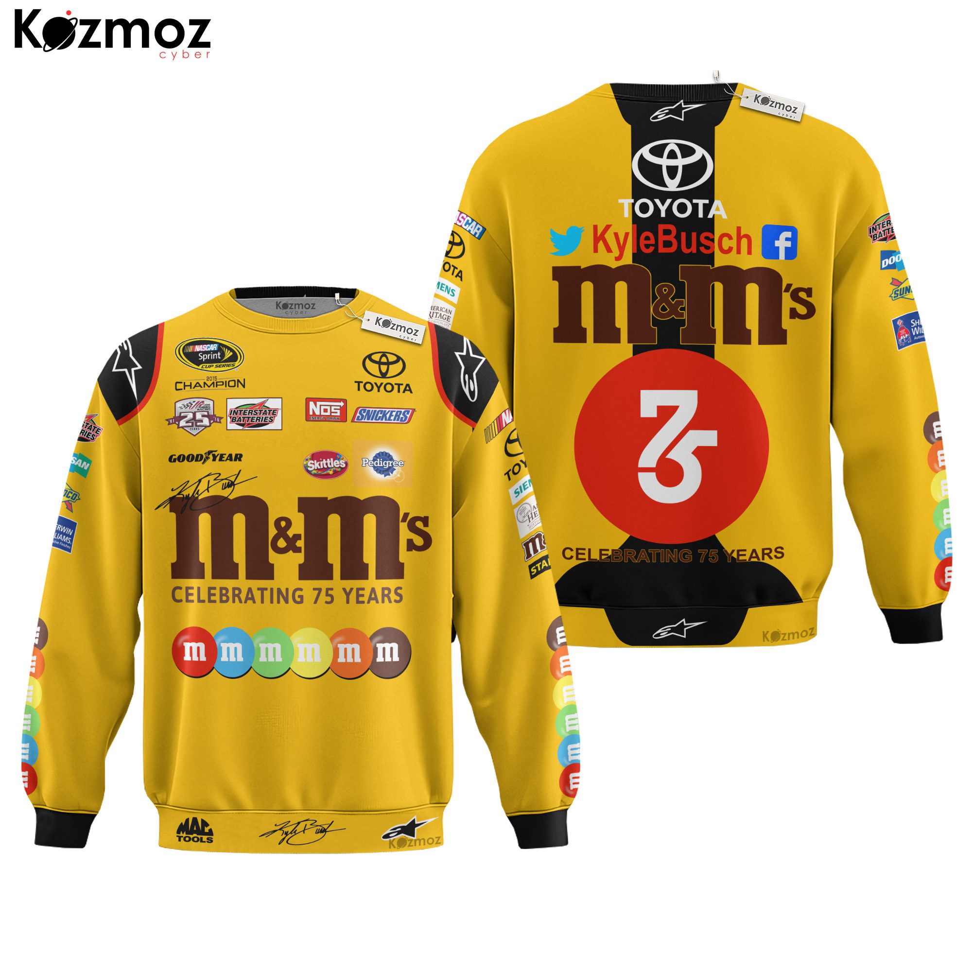 Kyle Busch Racing Costume Signed & Race-Used 2015 ? M&M's NASCAR Cup Series Racing Team Kyle Busch Racing Costume Signed & Race-Used 2015 ? M&M's NASCAR Cup Series Racing Team