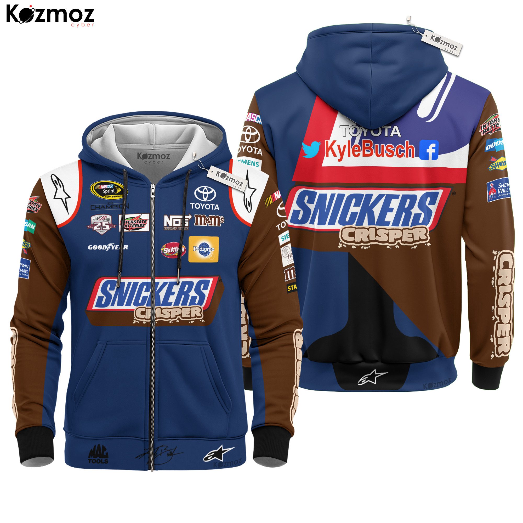 Kyle Busch Racing Costume 2016 Collection ? Snickers Crisper NASCAR Racing Team Kyle Busch Racing Costume 2016 Collection ? Snickers Crisper NASCAR Racing Team