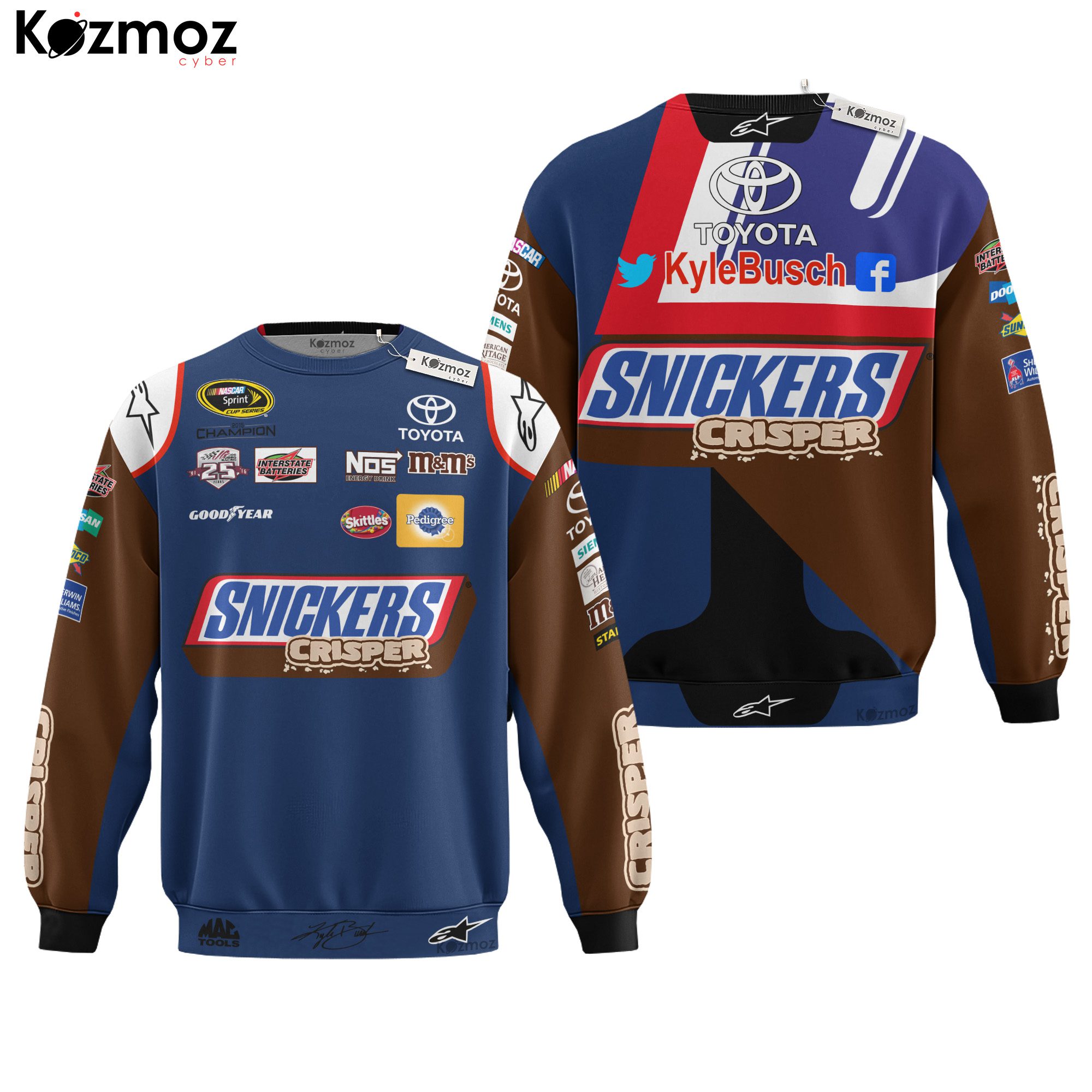 Kyle Busch Racing Costume 2016 Collection ? Snickers Crisper NASCAR Racing Team Kyle Busch Racing Costume 2016 Collection ? Snickers Crisper NASCAR Racing Team