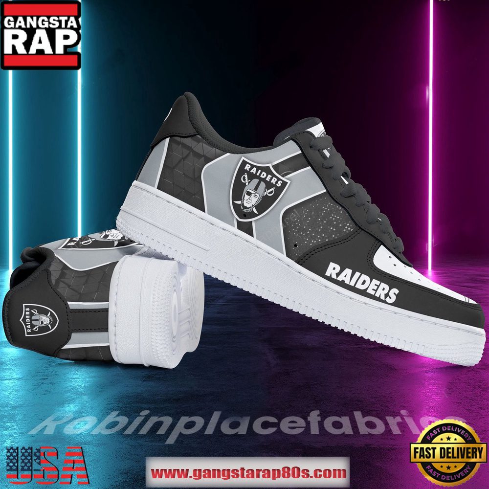 Las Vegas Raiders AF 1 Running Sneakers Shoes Las Vegas Raiders AF 1 Running Sneakers Shoes