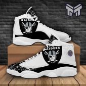 Las Vegas Raiders Air Jordan 13nfl Big Logo Bling Teams Football Sneaker White Black J13 Shoes.jpg - demo10