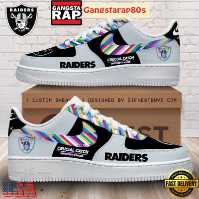 Las Vegas Raiders Crucial Catch Cancer Air Force 1 Sneakers Shoes