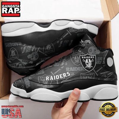 NFL Las Vegas Raiders New Design Air Jordan 13 Running Sneakers Shoes