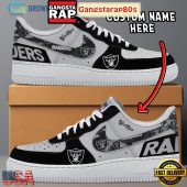 Las Vegas Raiders NFL Logo Custom Design Air Force 1 Shoes Running Sneakers