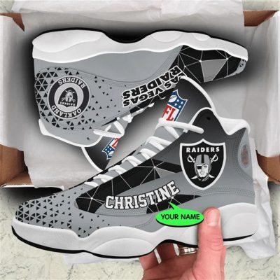 Las Vegas Raiders NFL Custom Name Retro Jordan 13 Shoes