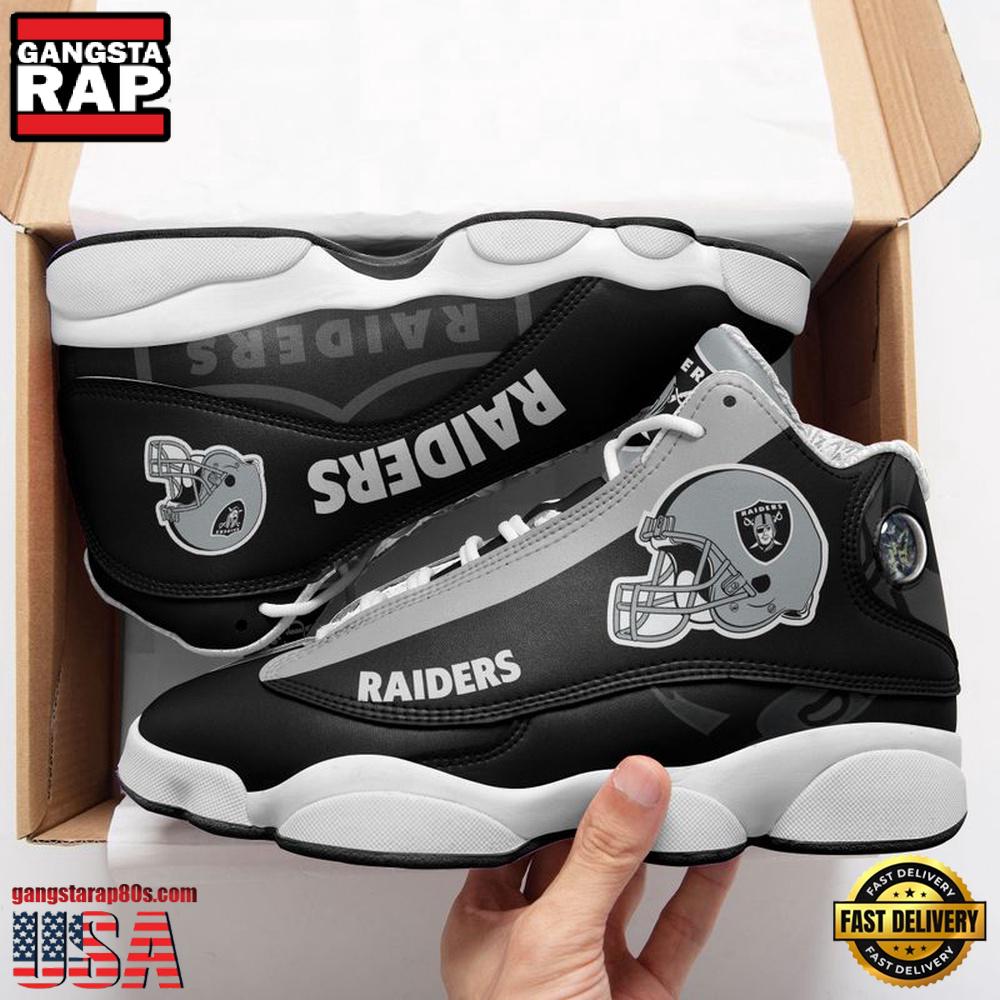 NFL Las Vegas Raiders Sport New Design Air Jordan 13 Running Sneakers Shoes NFL Las Vegas Raiders Sport New Design Air Jordan 13 Running Sneakers Shoes
