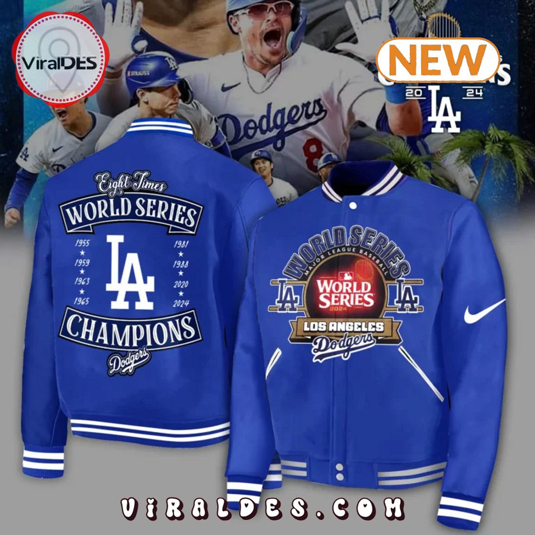 Los Angeles Dodgers 2024 Champions Baseball Jacket Los Angeles Dodgers 2024 Champions Baseball Jacket