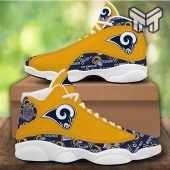 Los Angeles Rams Air Jordan 13fans Sport Shoes Nfl Big Logo White Black J13 Shoes 1.jpg - demo10